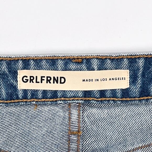 GRLFRND Helena High Rise Cutoff Denim Shorts Women’s Size 24 Newport Distressed - Picture 4 of 6
